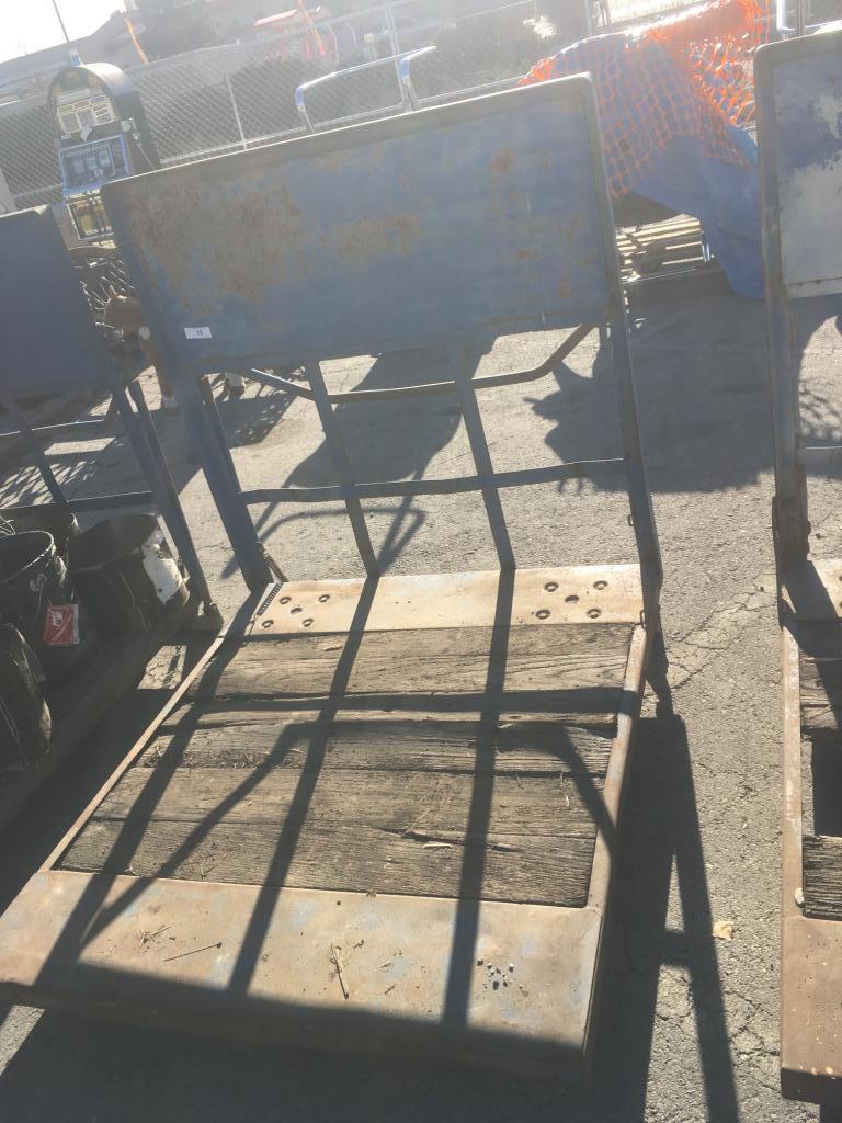 Two steel metal carts  - carts only