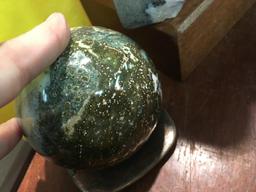 Green Natural Stone Sphere