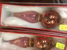 5 Collector Glass Ornaments-4 With Boxes