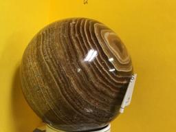 Tiger Stone Striped Natural Sphere