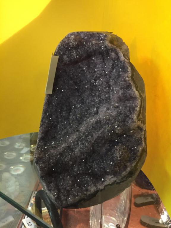 Amethyst Crystal Geode Polished Sides 7 1/2" Tall