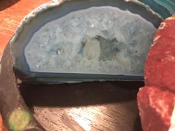 3 Large, Thick Slices of Crystal Geodes