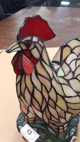 Stain Glass Rooster Night Light w/ Box