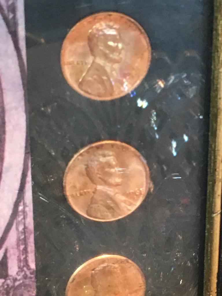 Framed A Memorial to Lincoln  w/ 16 Pennies