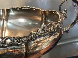 Vintage Sterling Footed 2 Handle Fruit Bowl