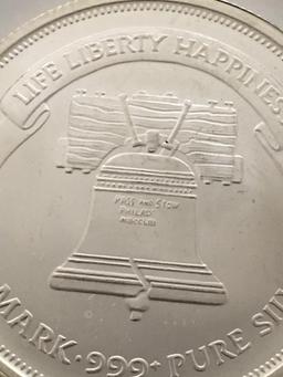 .999 1 oz Silver Round/Strike, Liberty Bell Motif