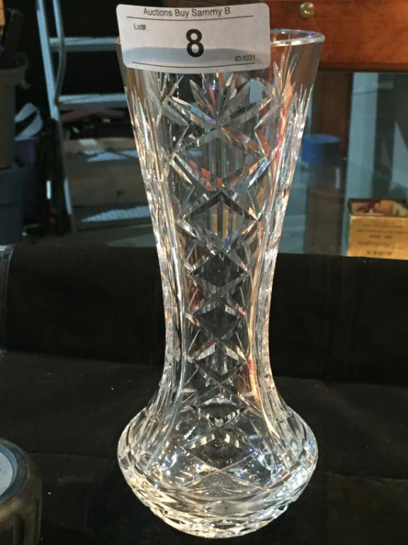 Waterford Stamped Crystal Vase 10" Tall