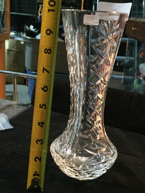 Waterford Stamped Crystal Vase 10" Tall