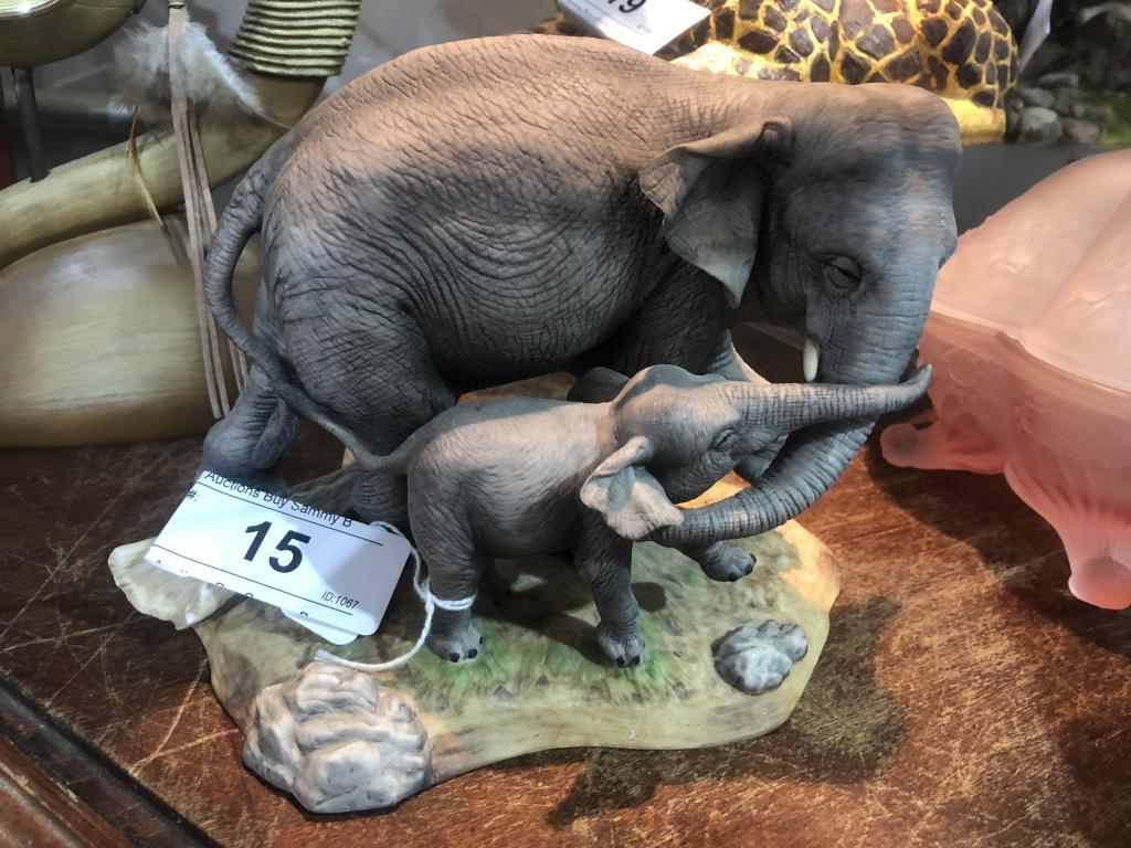 Lenox Ceramic Asia Elephants Mother & Child