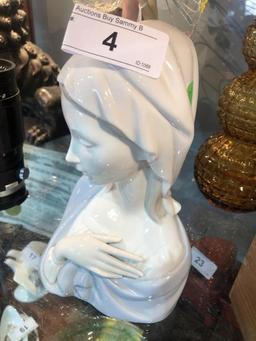 lladro # 4649 madonna " virgin mary" bust retired