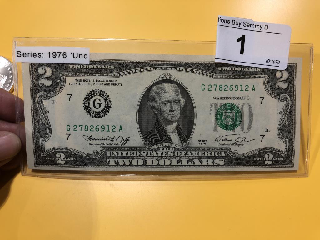 $2 Federal Reserve Note 1976 Uncirculated