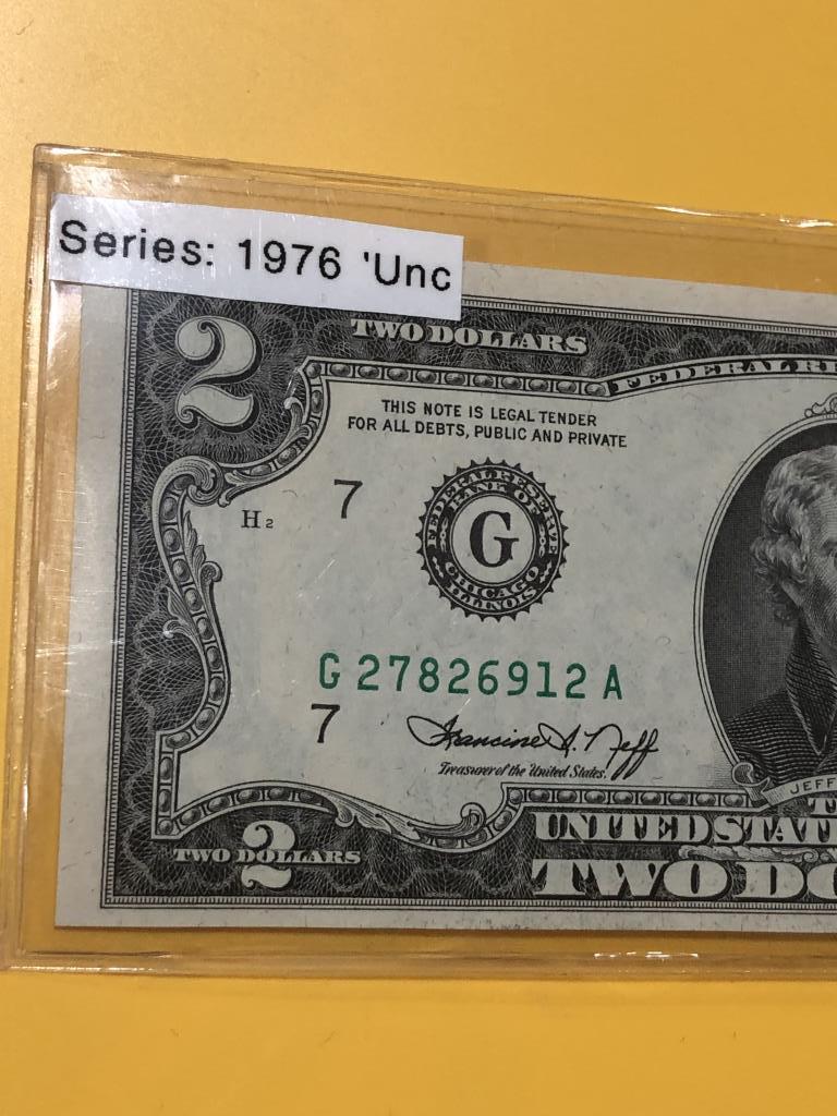 $2 Federal Reserve Note 1976 Uncirculated