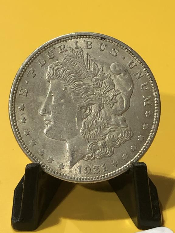 1921 P Silver Morgan $1 Dollar Coin