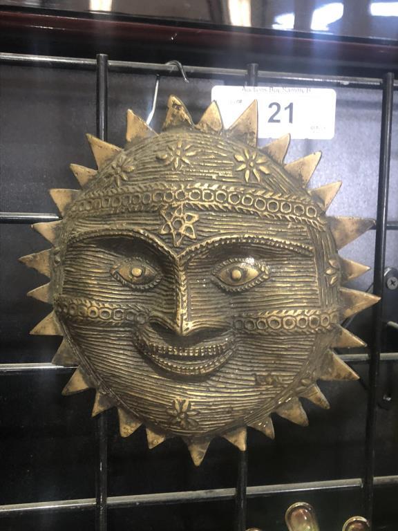 Brass Metal Sun Decor