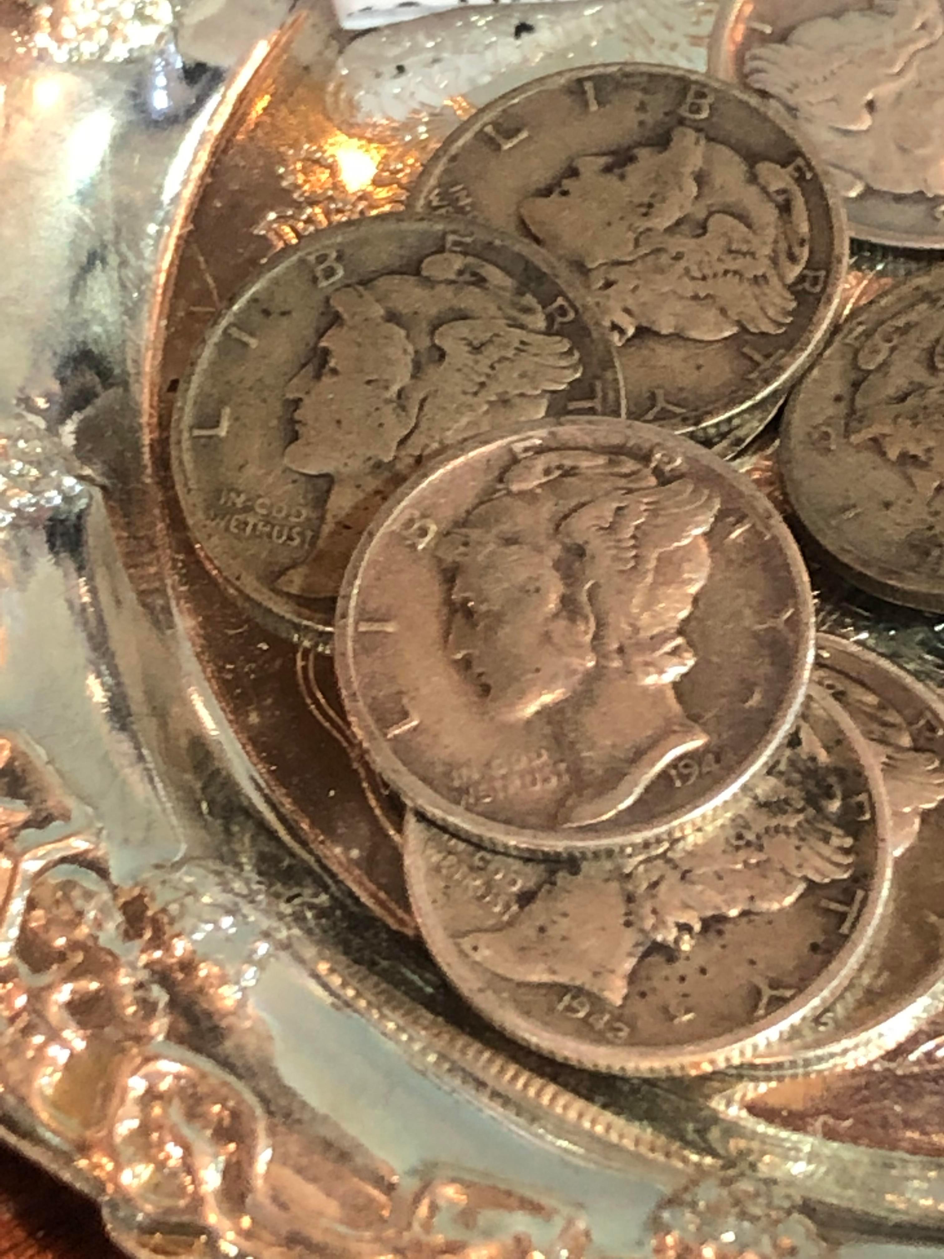 17 Mercury Dimes               Dish Not Included