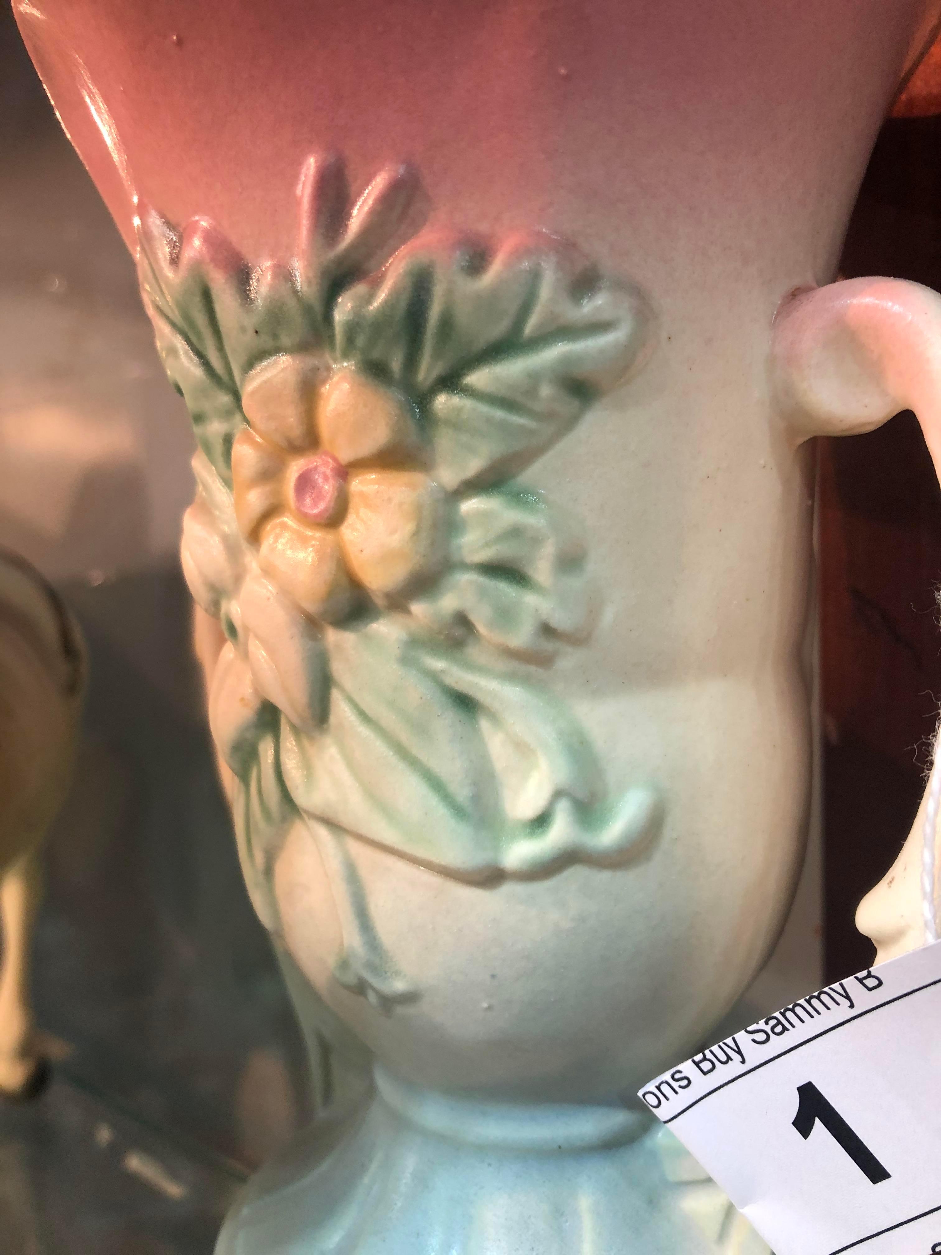 Vtg Hull USA #3-51/2 Handle Vase