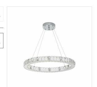24" Led Suspended Oval Pendant
