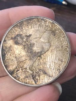 1922 P Silver Peace $1 Dollar Coin