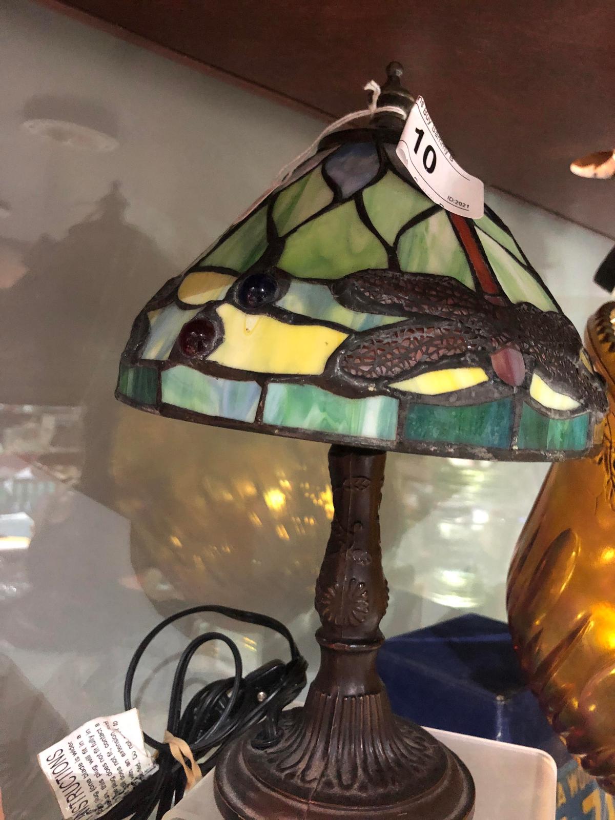 Small Dragonfly Stain Glass Night Light