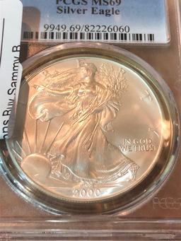 2000 Silver Eagle PCCGS MS69