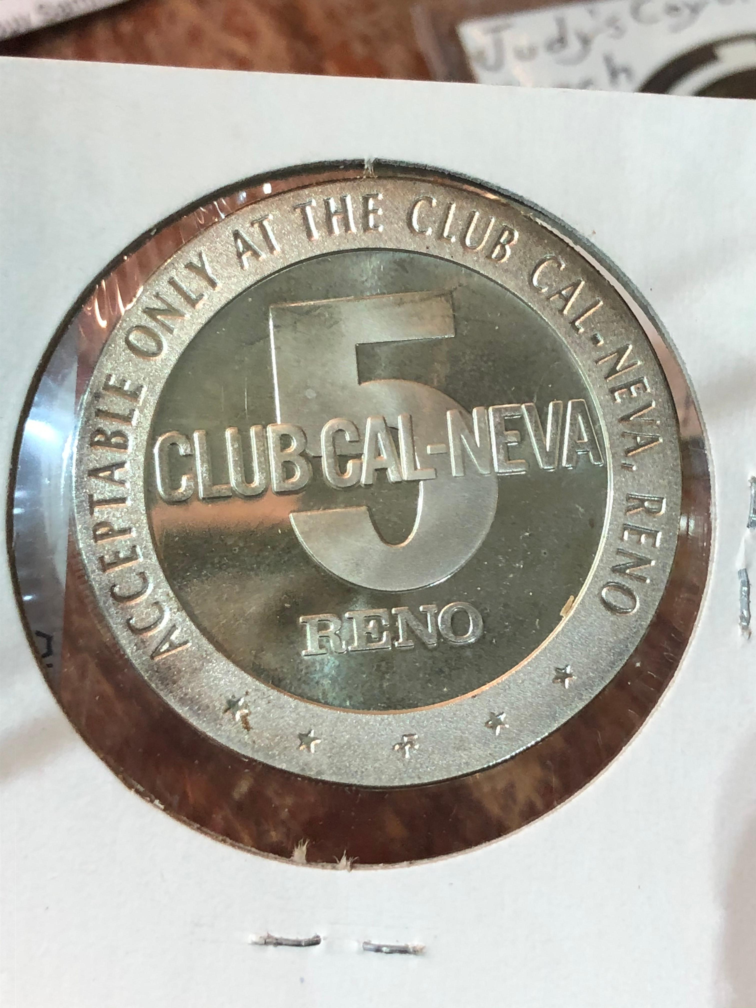 $5 Sterling Silver Dollar Gaming Token, Cal-Neva