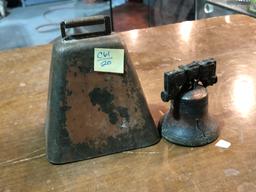 Copper Cow Bell and Liberty Bell