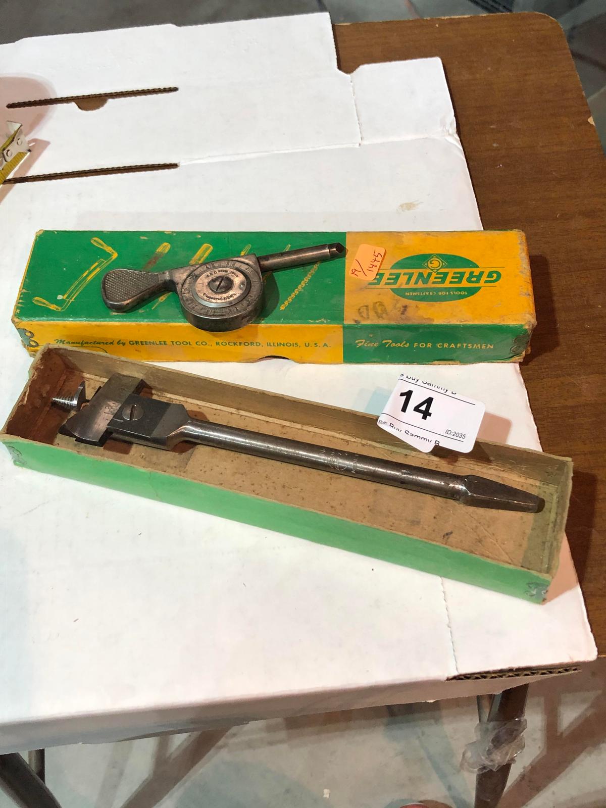 Vintage Tools, (2) Starrett & Greenlee