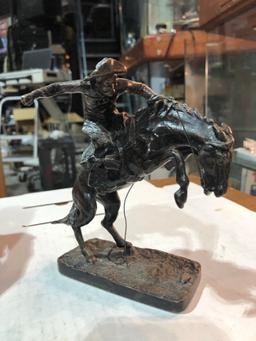 Small "Bronco Buster" Remington Statue