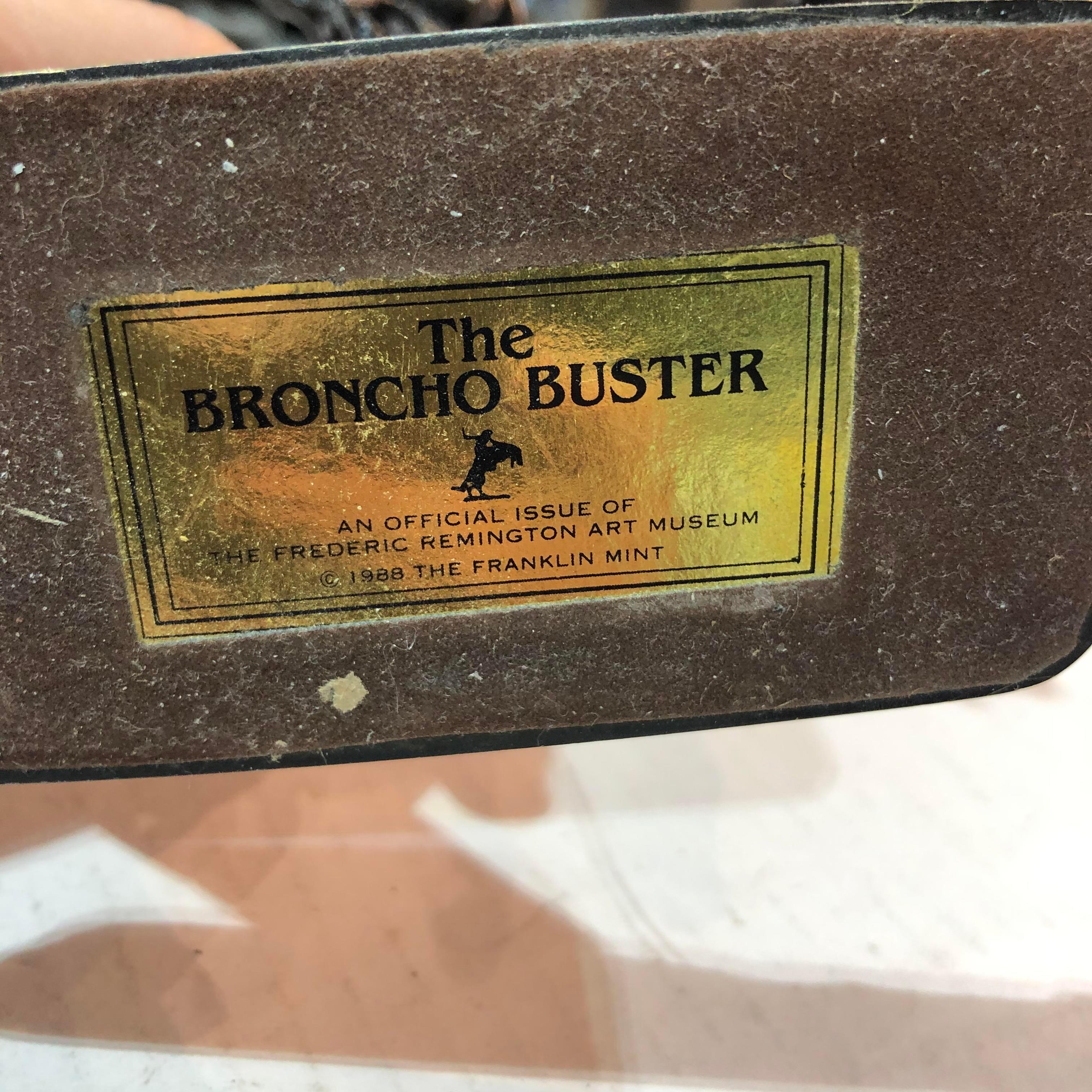 Small "Bronco Buster" Remington Statue