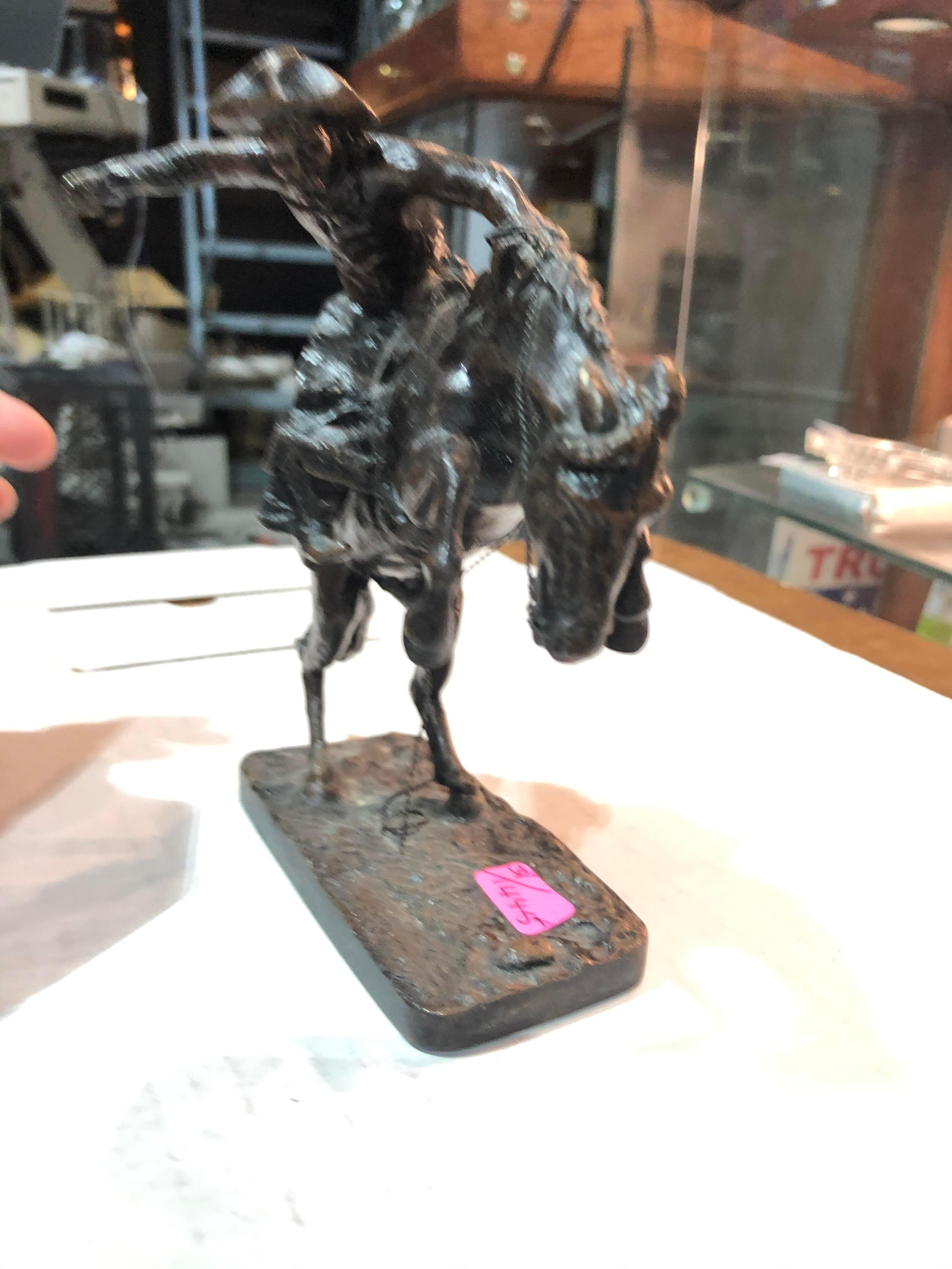 Small "Bronco Buster" Remington Statue