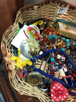 Basket of Jewelry, Watches & Ect