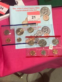 1994 P&D Uncirculated Coin Sets