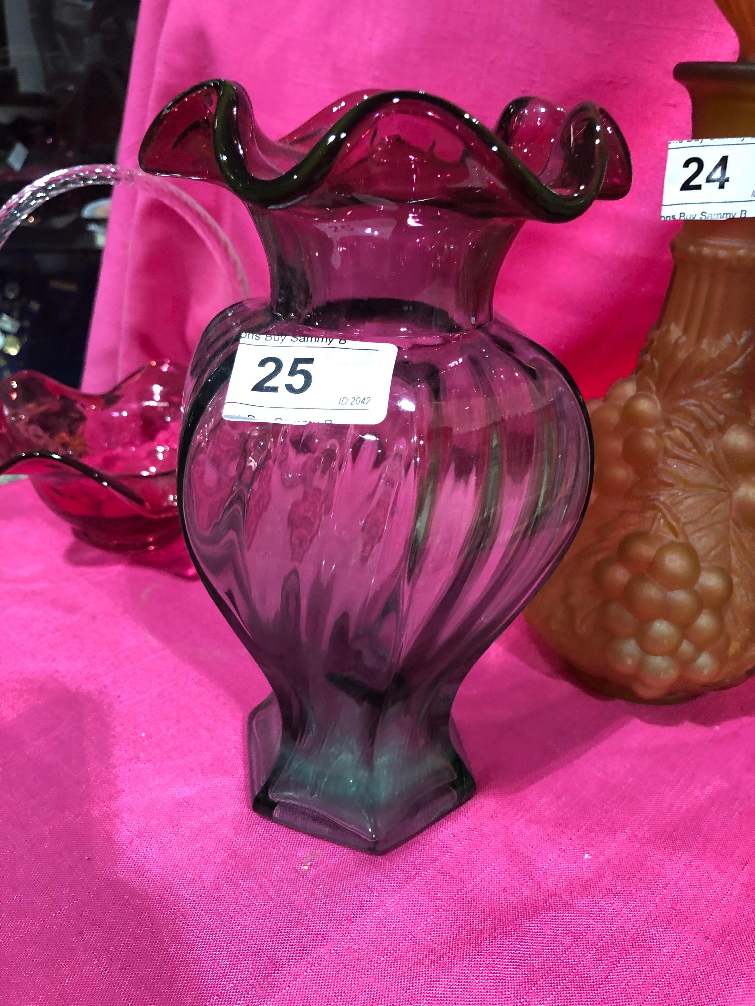 Fenton Rubica Vase