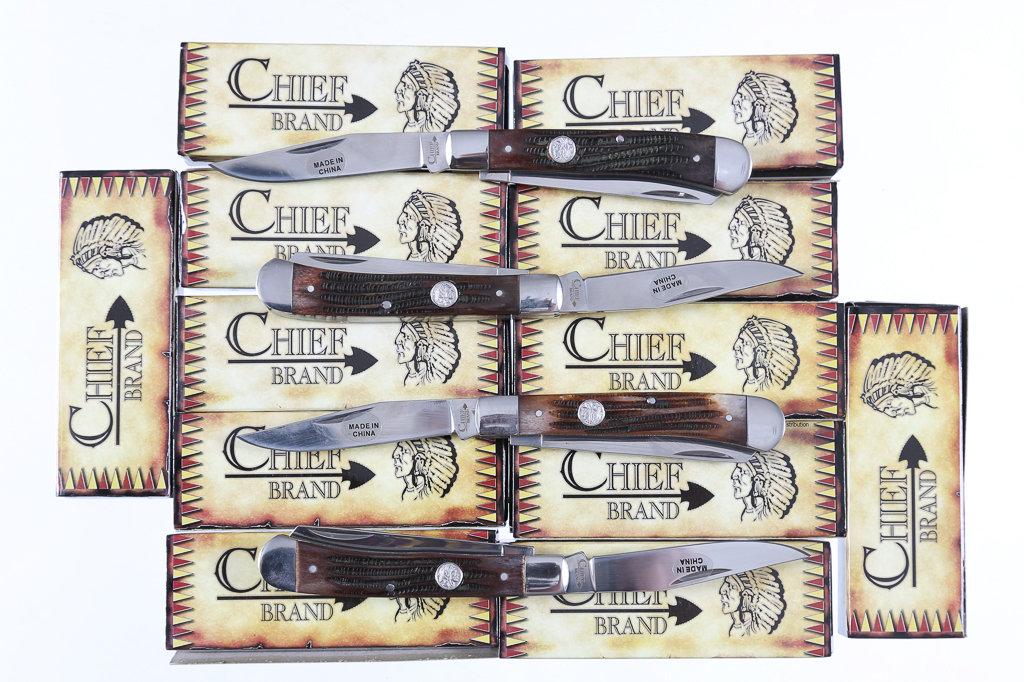 Lot of 12 Chief Brand Knives
