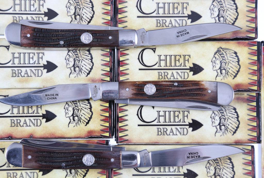 Lot of 12 Chief Brand Knives