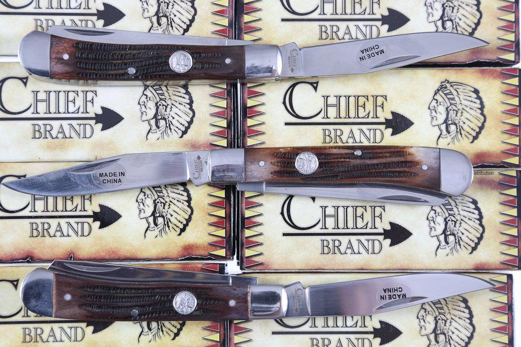 Lot of 10 Chief Brand Knives