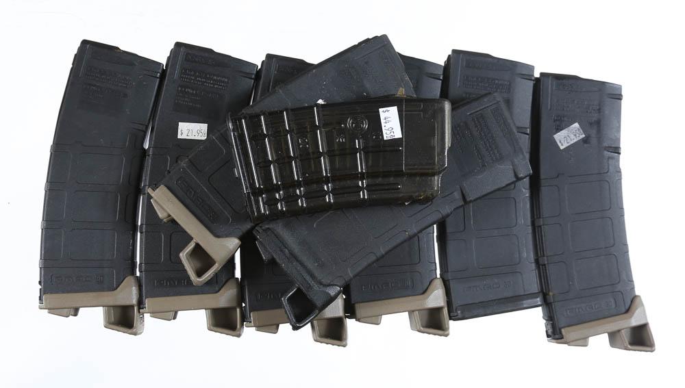 9 AR-15 magazines