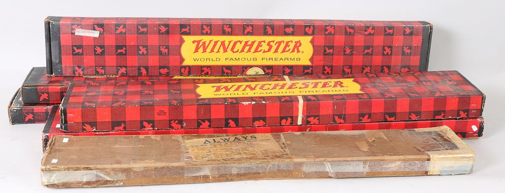 6 vintage Winchester boxes