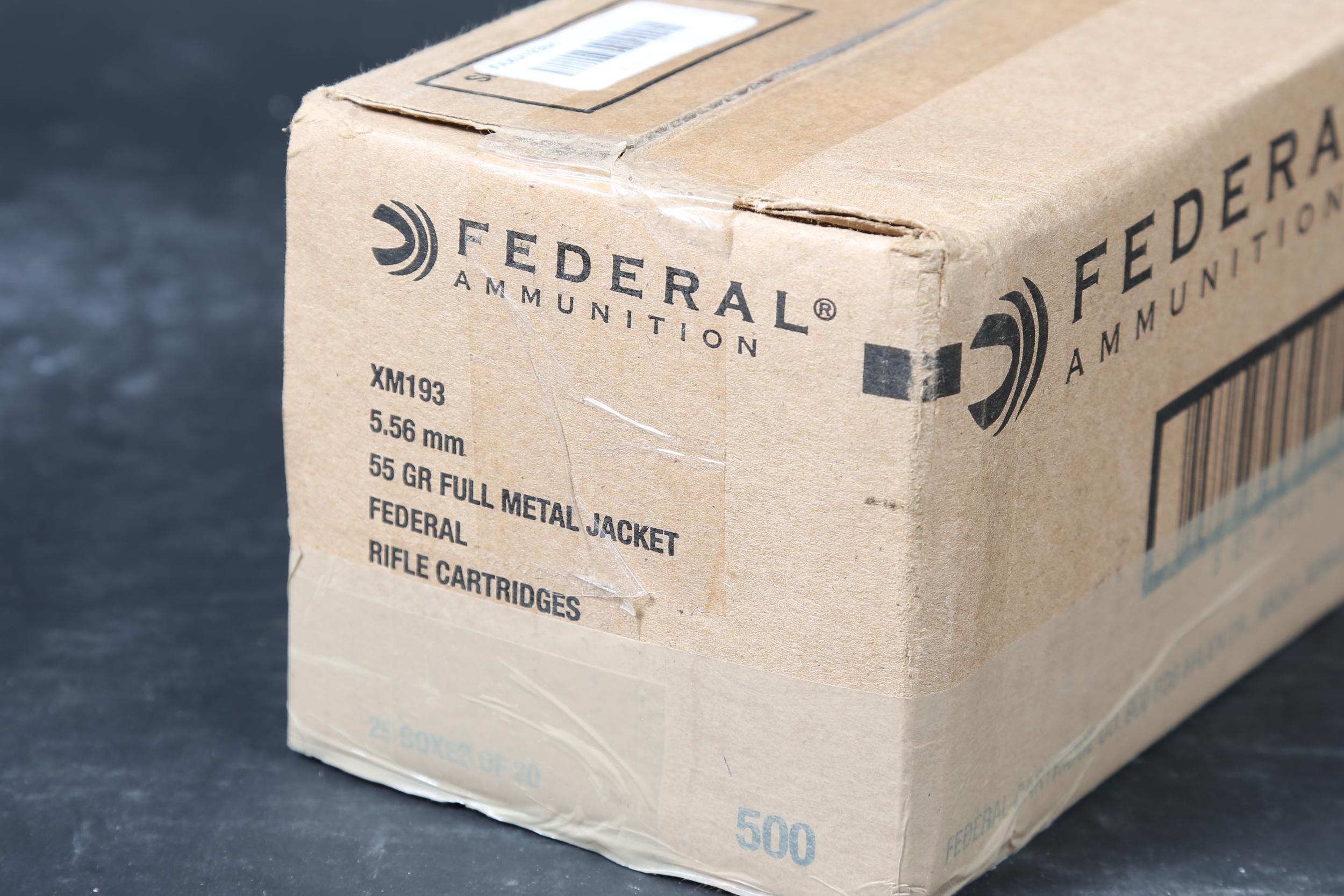 Case of Federal 5.56 Nato ammo