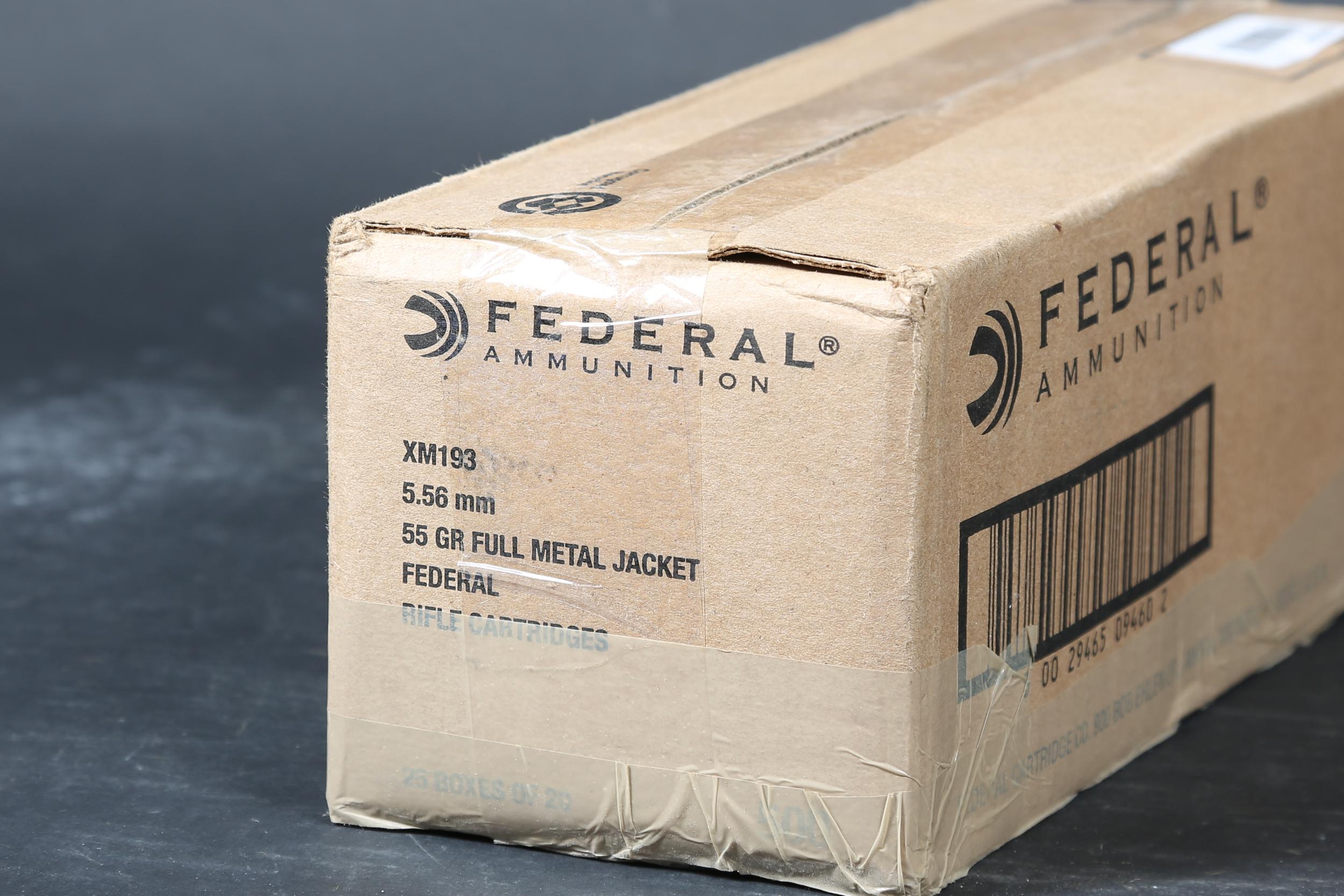 Case of Federal 5.56 Nato ammo