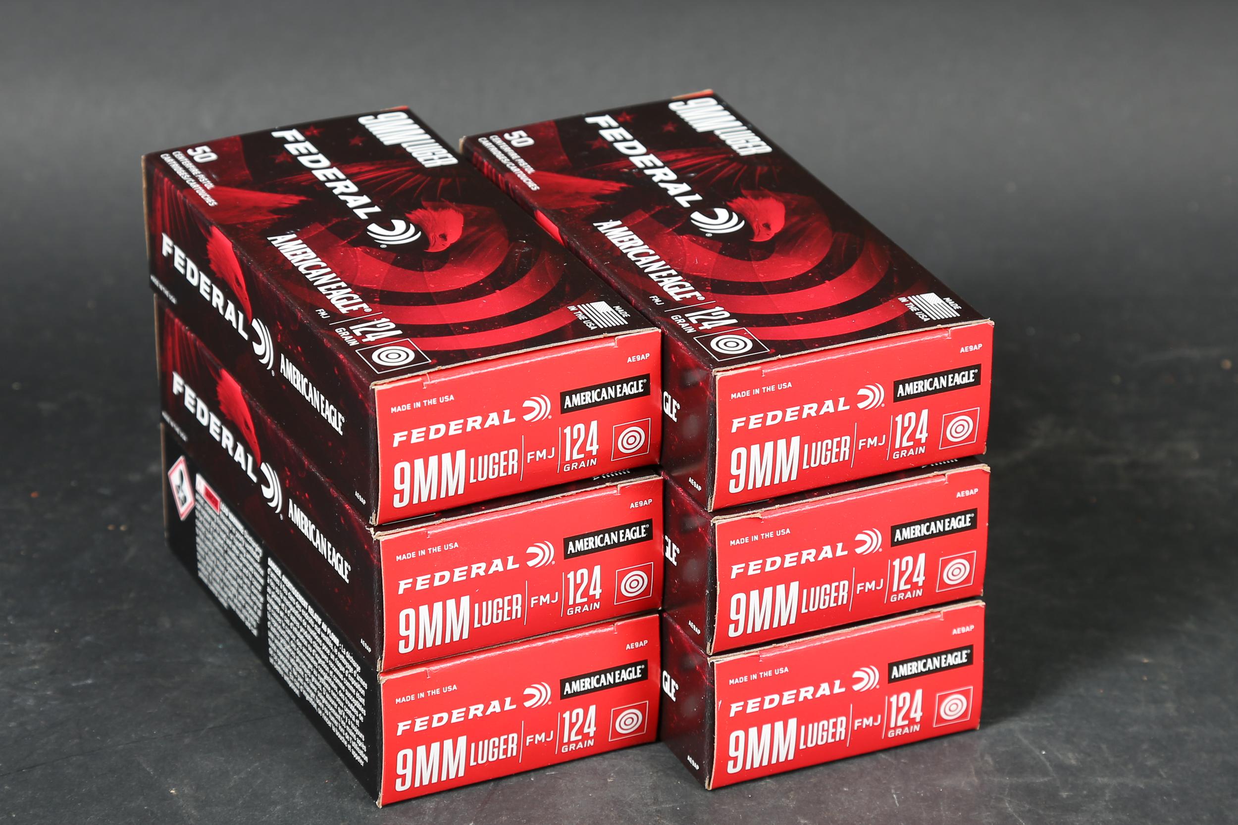 6 bxs Federal 9mm Ammo