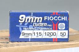 1 case Fiocchi 9mm Luger ammo