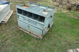 Pair of utility vehicle shelving/organizer