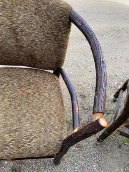 Set of four rustic chairs on casters Flat Rock furniture