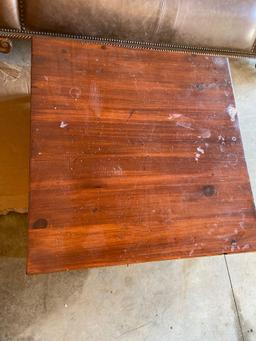 Square rustic coffee table