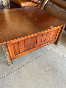 Square rustic coffee table