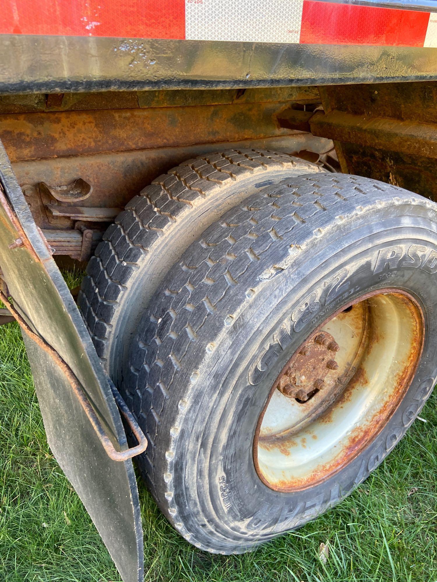 International Dump truck with snowplow and salt sander