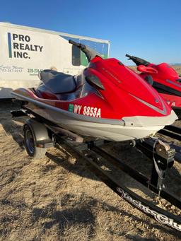 Two jet skis with trailer