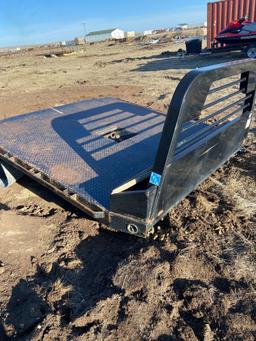 Flatbed with headache rack and receiver hitch