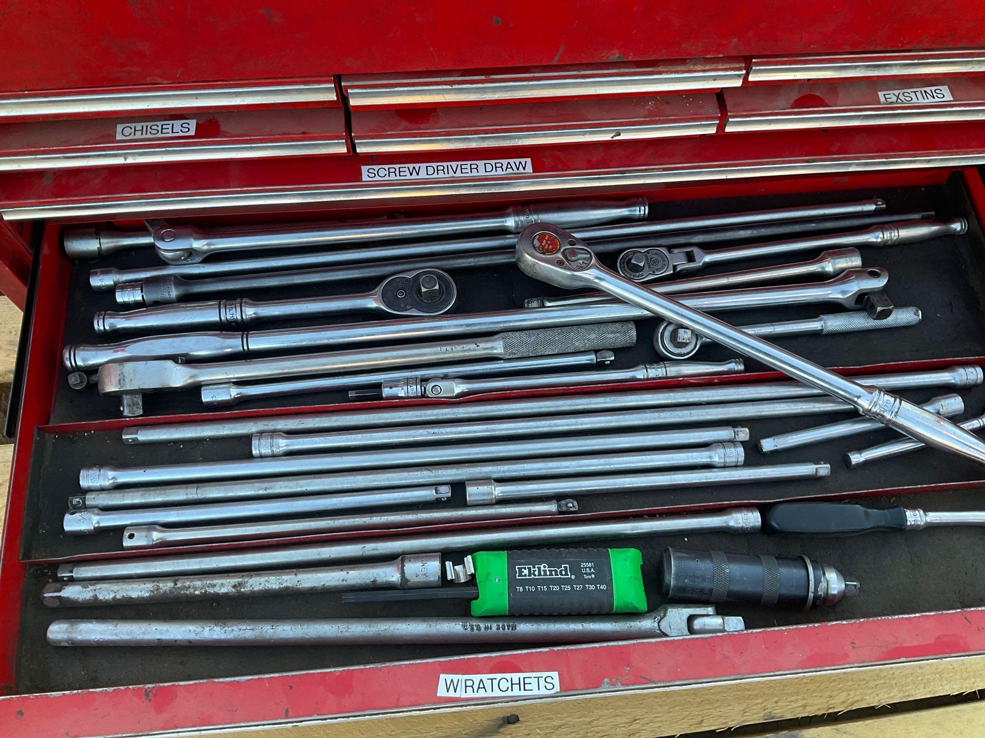 Snap-on tool box and tools